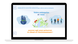 Ordinateur module e-learning - Enjeux climatiques
