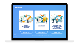 Ordinateur module e-learning - Sensibilisation à La Responsabilité Sociétale des Entreprises (RSE)