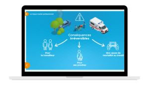 Ordinateur module e-learning - Risques routiers