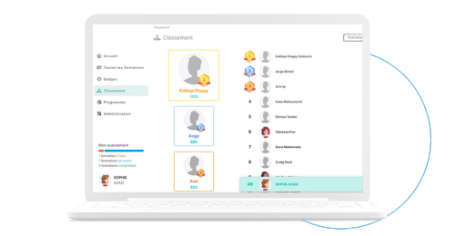 Ecran Plateforme Lms Upility Apprenants