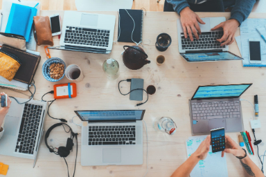 laptops on a table office design elearning