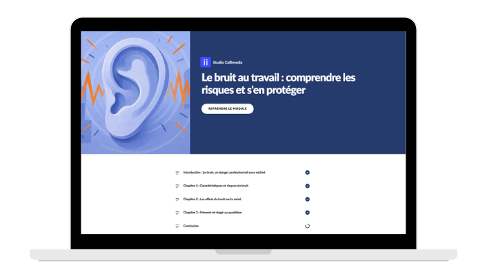 Module Elearning Capture Ecran Le Bruit Au Travail Module Elearning Capture Ecran Le Bruit Au Travail